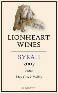 2007 Syrah, Dry Creek Valley